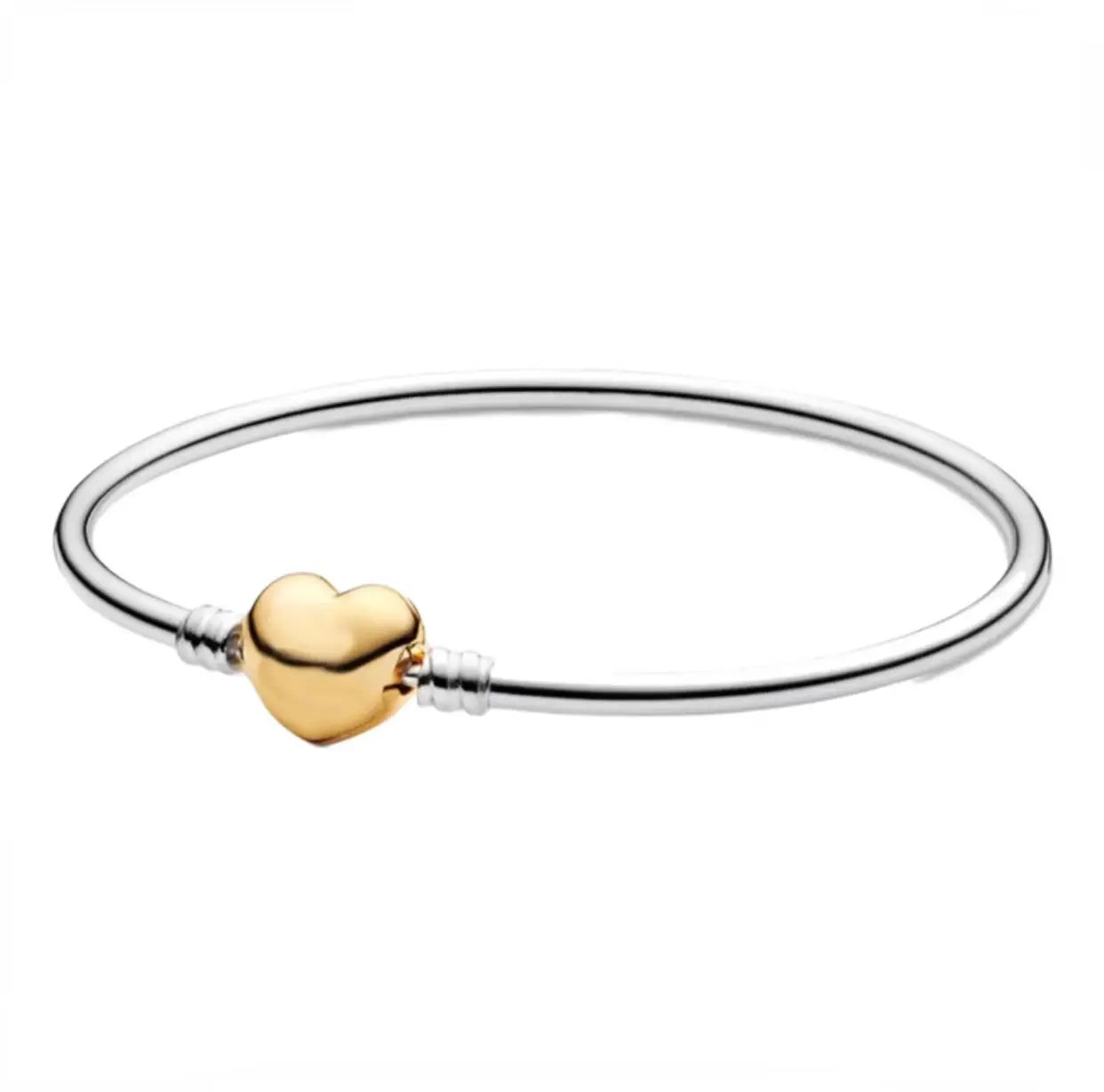 Crown & heart silver bracelet