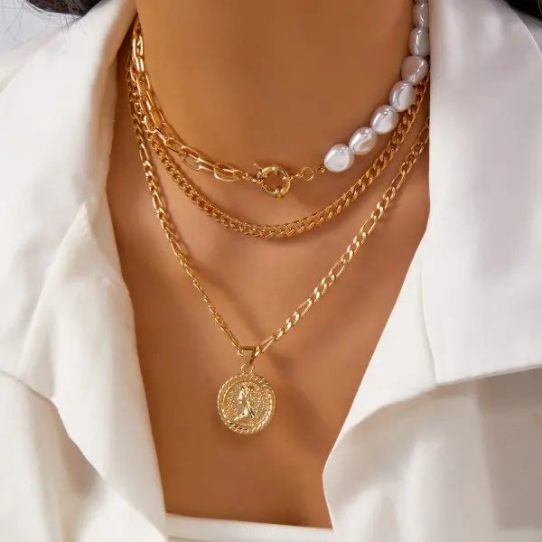 Mystic symbols layered necklace