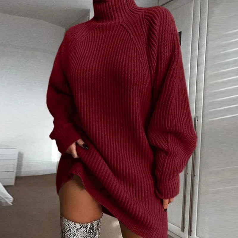 Women,s plus size sweater dress-knit dress for