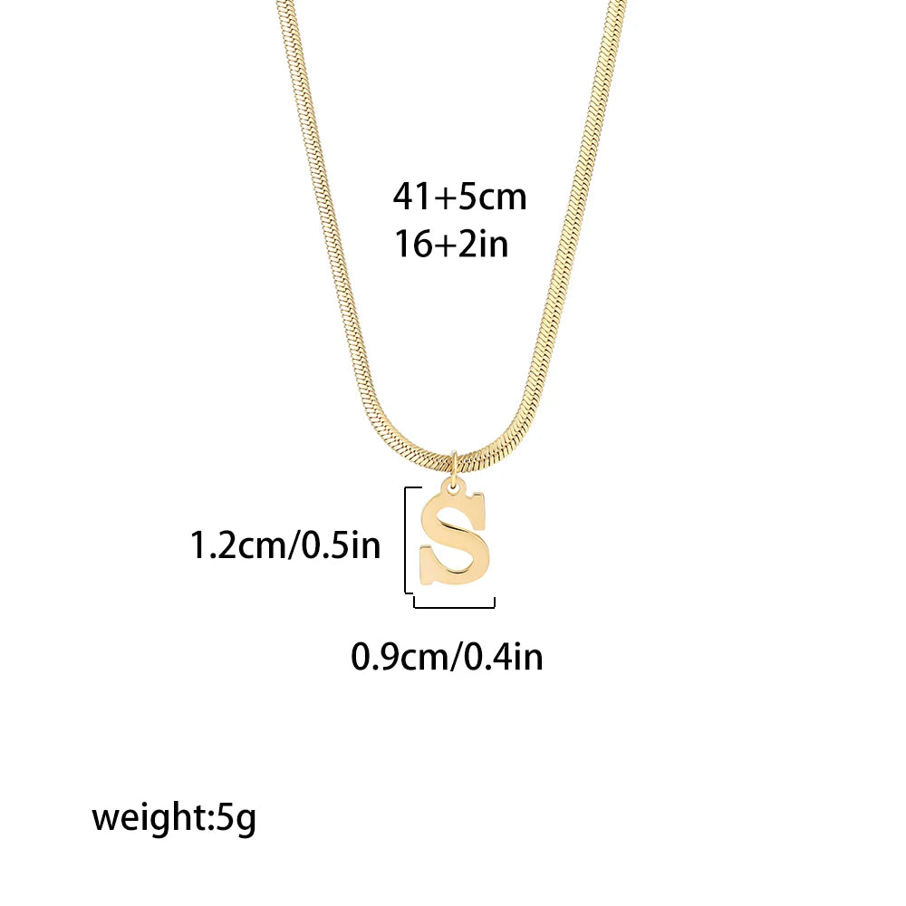 Elegant Stainless Steel Initial Necklace