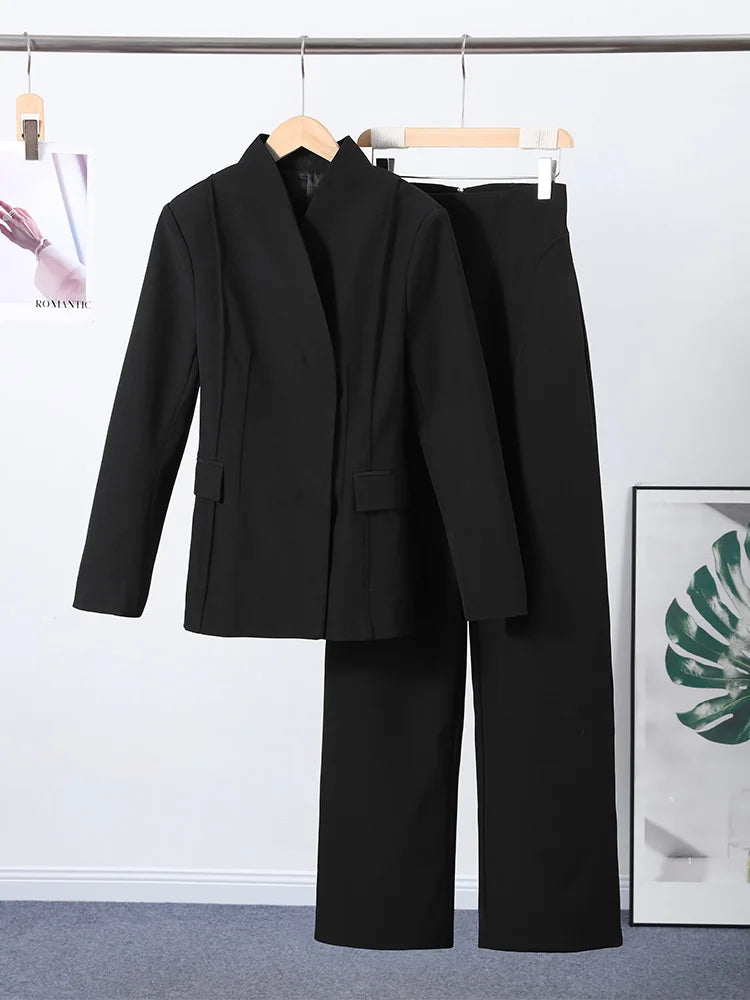 Pre-order set fitted blazer Black.