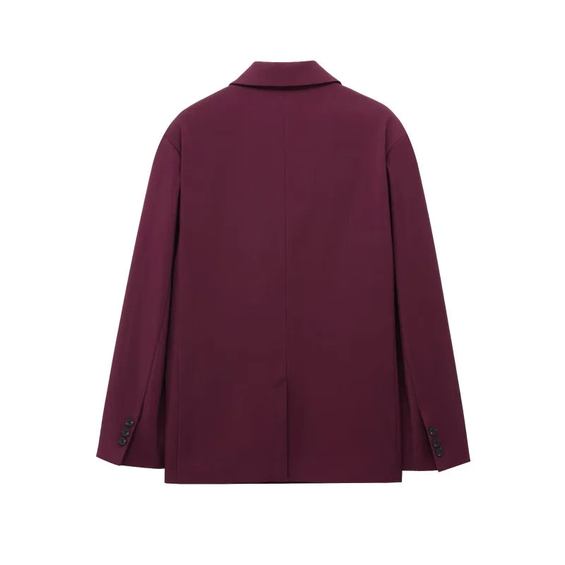 Blended linen cross suit blazer